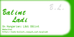 balint ladi business card