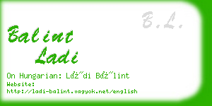 balint ladi business card